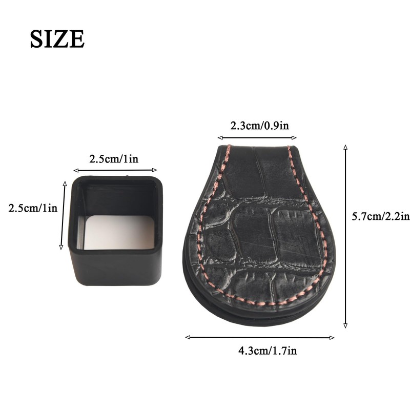 LAKE OF FIRE Pool Chalk Holder – Magnetic Leather Pocket