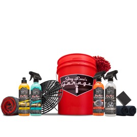 Jay Leno's Garage Ceramic Car Detailing Bucket Kit - Sprays, Liquids, Microfiber Towels, Applicators and Wash Mitt