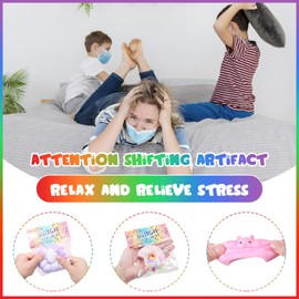 1pcs Squishy Cat Squeeze Toys, Squeeze cat Kawaii Sticky Squishies Stress Relief Squishies for Kids Party Favors, Pinch Family Fidget Toys Squishy Suitable Adults Kids