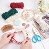 PLIGREAT 3 Set Macrame Christmas Wreath Ornament Kits DIY Macrame