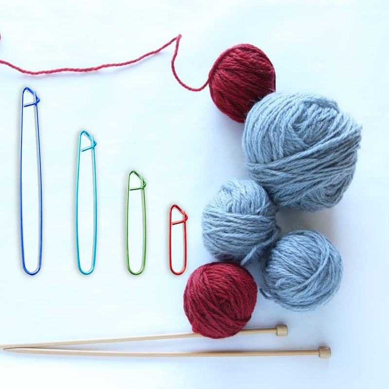 Stitch Holder, 4 Pcs Aluminum Crochet Knitting Needle Stitch Holder