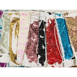 Unbranded sublimation blank bag sequin drawstring bag backpack muti colors 10 pieces