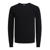 JACK & JONES Men's Jjeemil Knit Crew Neck Noos, black,