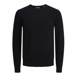 JACK & JONES Men's Jjeemil Knit Crew Neck Noos, black, l