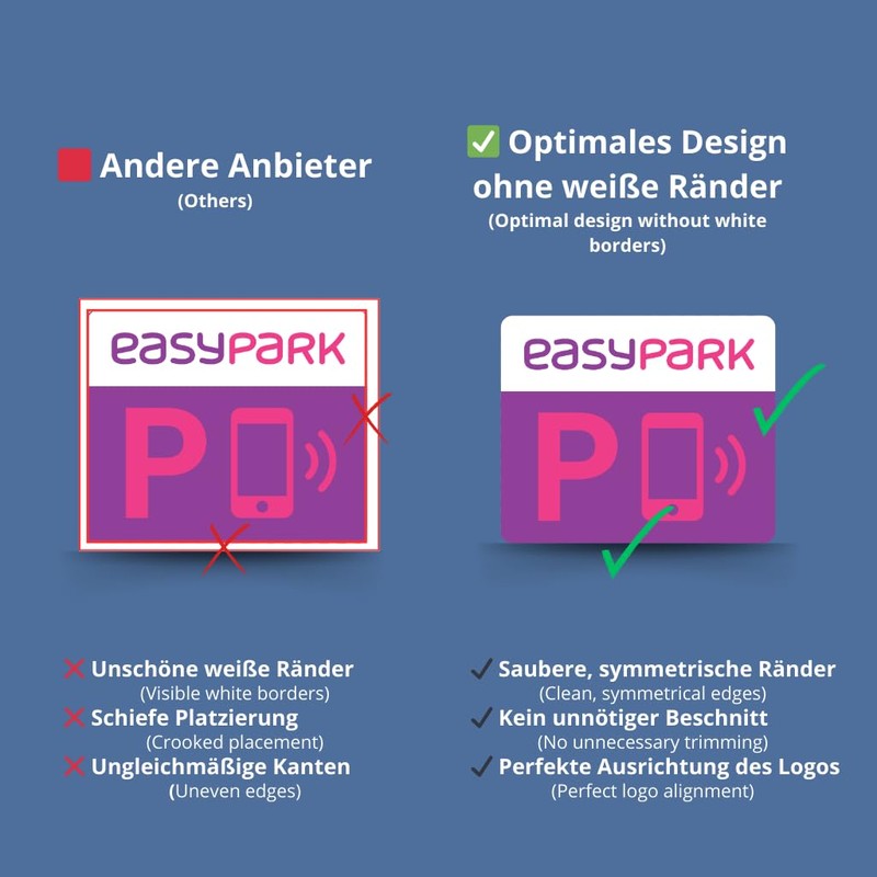 EASYPARK Easy Park Rear Glass Sticker - Compact Parking Sticker