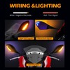 Motorcycle LED Turn Signal Rearview Mirrors Compatible with 2011 2013