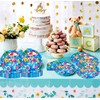 HSPAIDYP 50 Pcs Pool Party Tableware Plates,Pool Party Supplies Beach