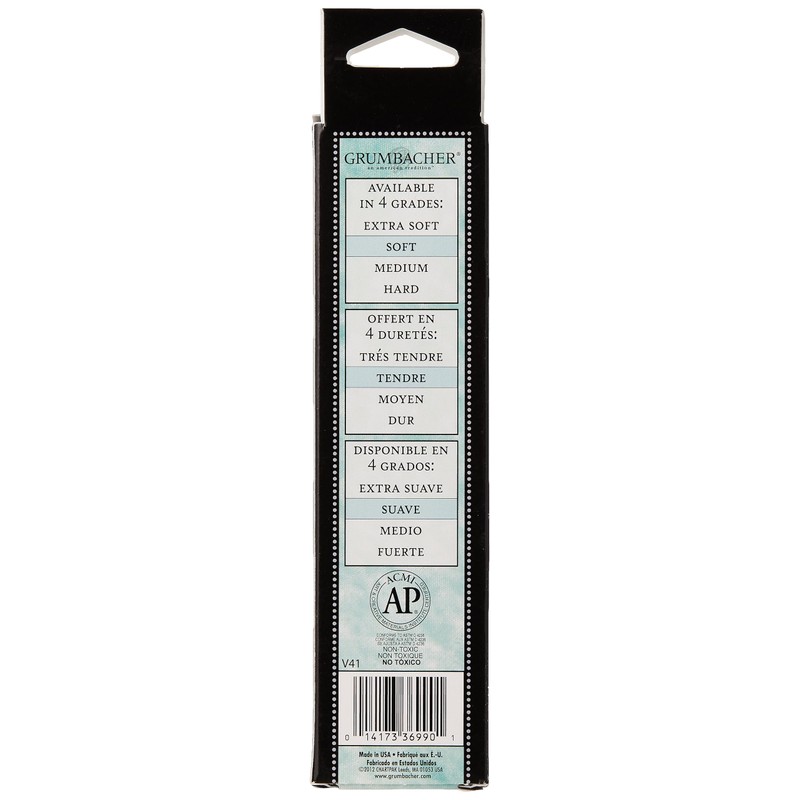 Grumbacher Vine Charcoal, Soft, Black, 3 Pack (V41)