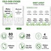 Retirement Favor Stickers for Mint Boxes: 80 Fold-Over Paper Stickers