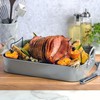 Gibson Home Oster Greystone 2-Piece Carbon Steel Roaster Pan w/Rack,