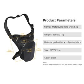Gutriff Thigh Bag and Leg Bag for Men and Women, Sports Leg Bag for Running, Cycling, Motorcycle, Sports and Work, Black531, Casual