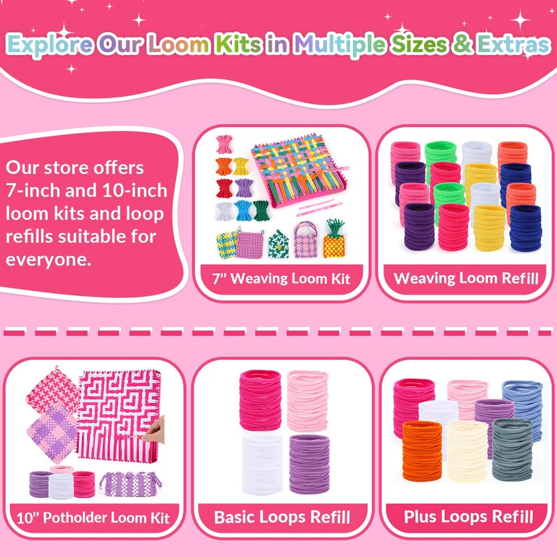 PREBOX Weaving Loom Kit Toys for Kids and Adults, Potholder