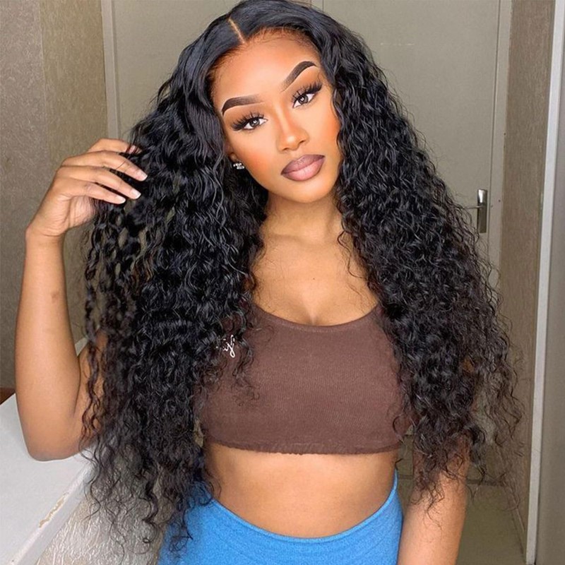 DSEKCAIN Deep Wave Human Hair Bundles 22 24 26 Inch
