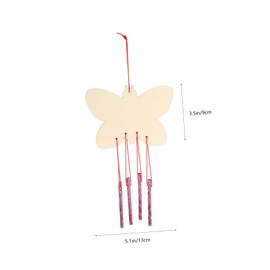 Mipcase 1set DIY Wooden Wind Chime Kit Hanging Craft for Home Decorative Doodle Wind Bell for Outdoor Aesthetic for Friends and Family Random Color 12pcs