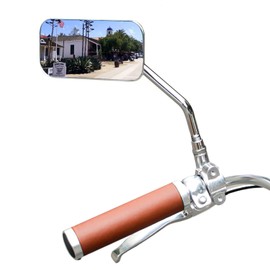 XIFOWE Vintage Bike Mirror Metal bicycle mirror for handlebars Rearview Mirror Cruiser Bike Mirror Electric Bike Mirror Side Mirror Galvanized Steel Frame for The Retro Bike Parts