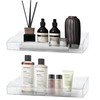 W WINTMING 2PCS Acrylic Shelves for Wall Clear Floating Shelf