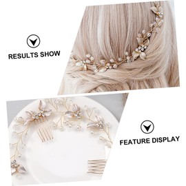 FOMIYES Floral Pearl Hair Comb for Bride Elegant Side Clip Hair Accessories for Weddings Parties Special Occasions Versatile Design for All Hairstyles
