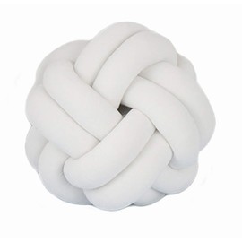 Cyprinus Carpio Transformational Knot Pillow Ball,Floor Cushion Household Throw Pillow Decoration (White)