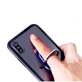 K-S-Trade Qualitativ & Innovativ 3in1 Smartphone-Ring Handy-Ring Für Motorola Moto E5 Plus Dual-SIM Fingerhalterung Handyring Tischständer