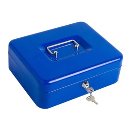 Kippen Cash Box with Coin Compartment Blue 200 x 160 x 90 mm 10032B2