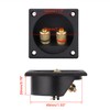 Facmogu 2PCS 2.2 Inch Square 2-Way Speaker Box Terminal Cup