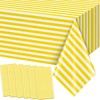 Moukeren 6 Pack Yellow and White Striped Tablecloths 54 x
