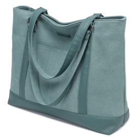 Large Tote Bags for Women 15.6 Inch Laptop Bag Lightweight Canvas Professional Work Briefcase
