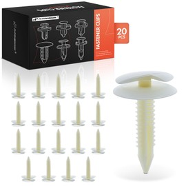 A-Premium 20PCS Nylon Trim Panel Retainer Clips Double Head Compatible with GMC Sierra, Terrain, Acadia, Yukon, Canyon, Savana, Envoy, B6000, B7, C1500, C2500, C3500, C7000 - For 7.94mm Hole