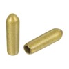 sourcing map 100pcs Round Rubber End Caps 9/64"(3.5mm) Gold Vinyl