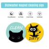 Clean Dirty Dishwasher, Funny Black Cat Dishwasher Magnet Clean Dirty