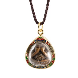 Artschatz Weeping Buddha Golden Amulet Thai Buddha Amulet Pendant