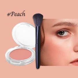 Blushers for Cheeks Make up Pink Blusher, Powder Blushes Korean Makeup Blush, Peach Red Matte Blush Palette, Natural-Look Long-Lasting Sweat-Resistant Blush(Peach)