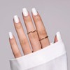 MelodySusie Press On Nails Short Square Pure White, Long-lasting &