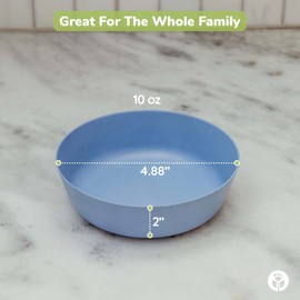 WeeSprout Bamboo Kids Bowls with Lids, Set of Four 15 oz Kid-Sized Bamboo Bowls, Bamboo Kid Bowls with Lids for Leftovers, Dishwasher Safe (Pink, Green, Gray, & Beige)