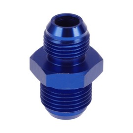A ABSOPRO Male Flare Reducer Hose Fitting Adapter AN10-AN8 Fuel Line Connector Aluminum Blue