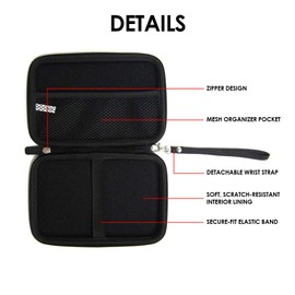 Ramtech 7-inch Hard Travel Carrying Case for 7" Garmin Dezl 760 LM/LMT | Dezl 770 LMTHD | Dezl 780 LMT-S | Dezl OTR 700 | DezlCam 785 LMT-S GPS + Stylus Pen & Screen Protector - HC7
