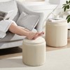 Round Ottoman with Storage Set of 2,Vanity Stool with Storage