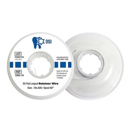 Flat Stainless Steel 4-Strand Lingual Retainer Wire, .10x.028, 60" Spool, 1/Pk
