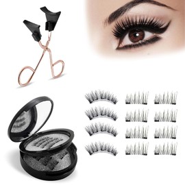 Magnetwimpern Magnet Wimpern Magnetic Lashes Wimpern Magnetisch Magnetic Eyelashes Magnet Wimpern Ohne Eyeliner Wiederverwendbare Wasserdicht Magnetwimpern Kein Kleber Erforderlich mit 1 Pinzette