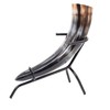 Mythrojan Hand Forged Drinking Ale Horn Rack Twisted Iron Ale