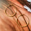 YYWANGART Gold Hoop Earrings 14k Gold Plated Hoop Earrings for