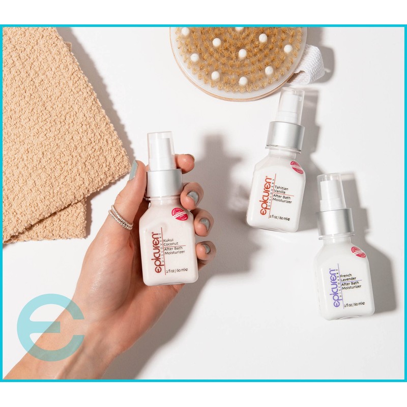 epicuren DISCOVERY After Bath Body Moisturizer, Kukui Coconut, 2 oz.