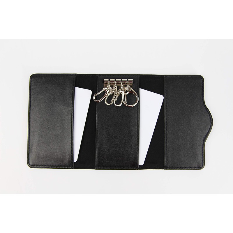 Yurucamp △ Key Case, Made in Japan, 4 Layers, Leather,