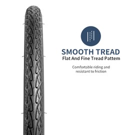 2 Pack 26" Road Bike Tires 26 x 1 3/8（37-590） Plus 2 Pack 26" Bike Tubes 26x1 3/8 AV 32mm Valve Compatible with 26X1 3/8 26X1.3/8 Bike Tires and Tubes(Black)