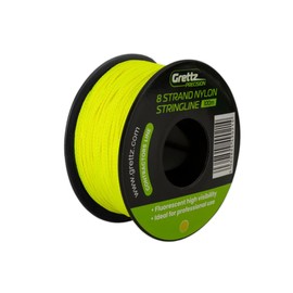 Grettz 100m Yellow Stringline – Heavy-Duty 8 Braid Nylon Line for Bricklaying, Landscaping, and Site Marking