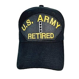 The Patriots Pride U.S. Army CW4 Retired Mens Baseball Cap Hat Black Embroidered Patch Veteran