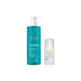 Avene Avne Cleanance Concentrate Blemish Control Serum & Cleansing Gel - Soap-Free Cleanser for Face and Body - For Blemish-Prone Skin Minimizes Appearance of Blemishes & Non-comedogenic -Long