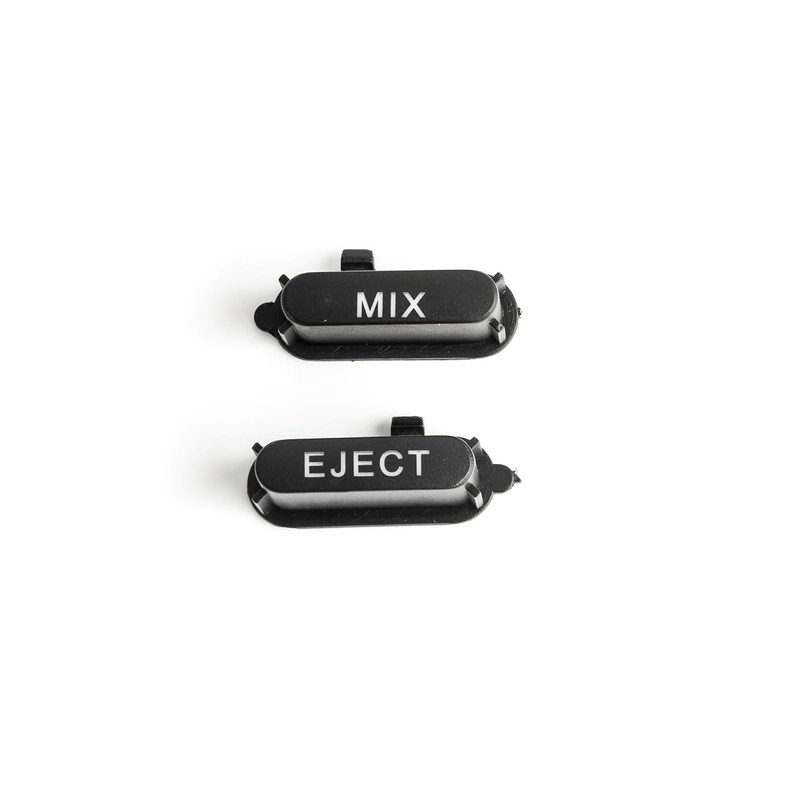 LST CD Radio Buttons Set Cover 16 Pieces Black RCD300