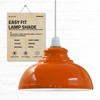 Metal Ceiling Lamp Shade - 29cm Orange Easy Fit Light