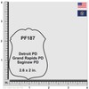 Detroit Police Recessed Badge and ID Neck Holder (Cutout PF187,